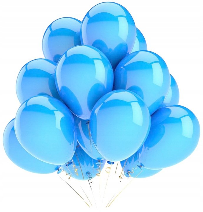 Balony błękitne metalizowane niebieskie wesele 50x