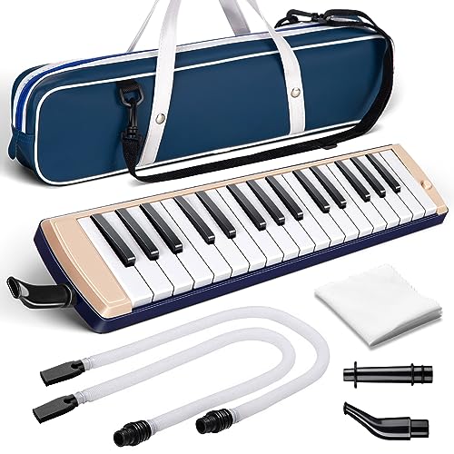 CAHAYA Melodica 32 klawisze fortepian z 4 ustnikami Pianola z etui na instrument muzyczny zabawka dla początkujących CY0348
