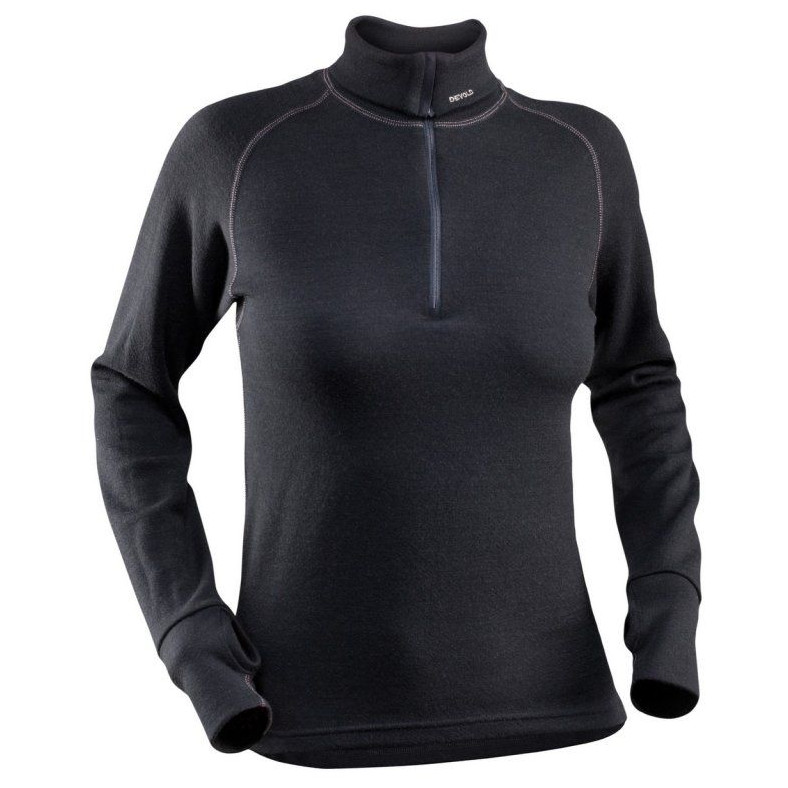 Damski golf Devold Expedition Woman Zip Neck Rozmiar: S / Kolor: czarny