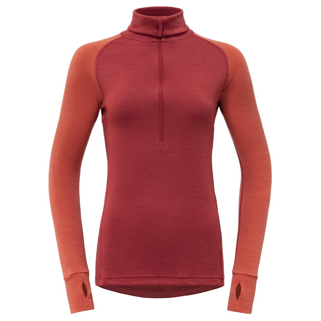 Damski golf Devold Expedition Woman Zip Neck Rozmiar: M / Kolor: pomarańczowy