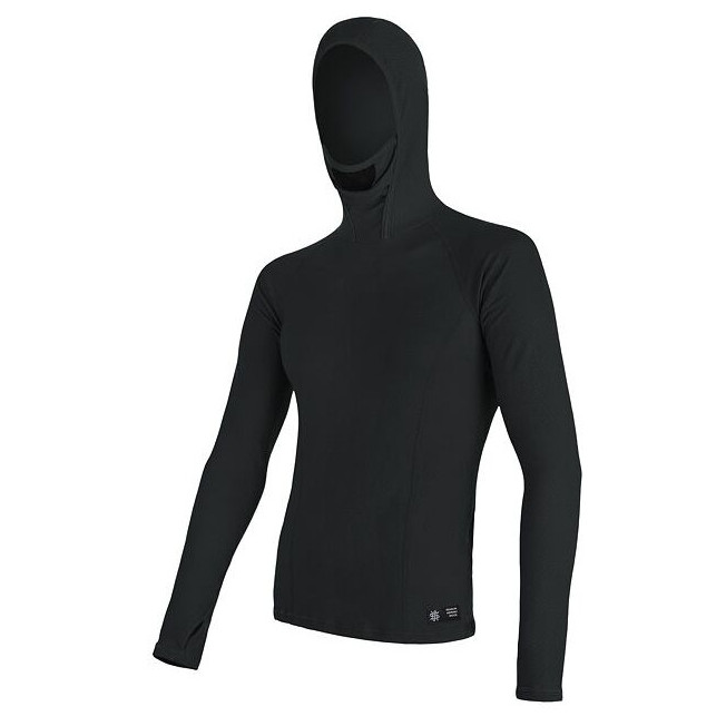 Męska koszulka Sensor Merino DF s kapucí Rozmiar: M / Kolor: czarny