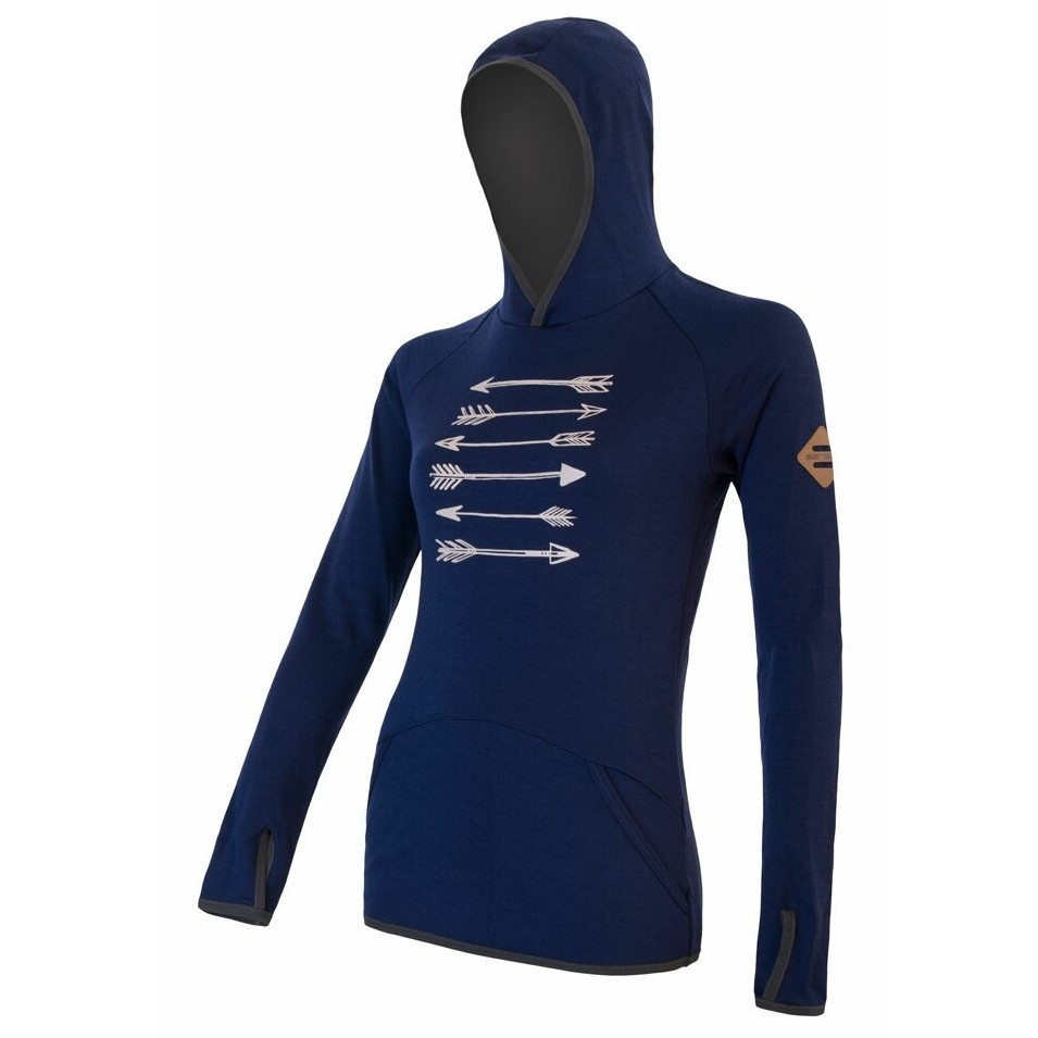 Bluza damska Sensor Merino Upper Arrows Rozmiar: M / Kolor: ciemnoniebieski