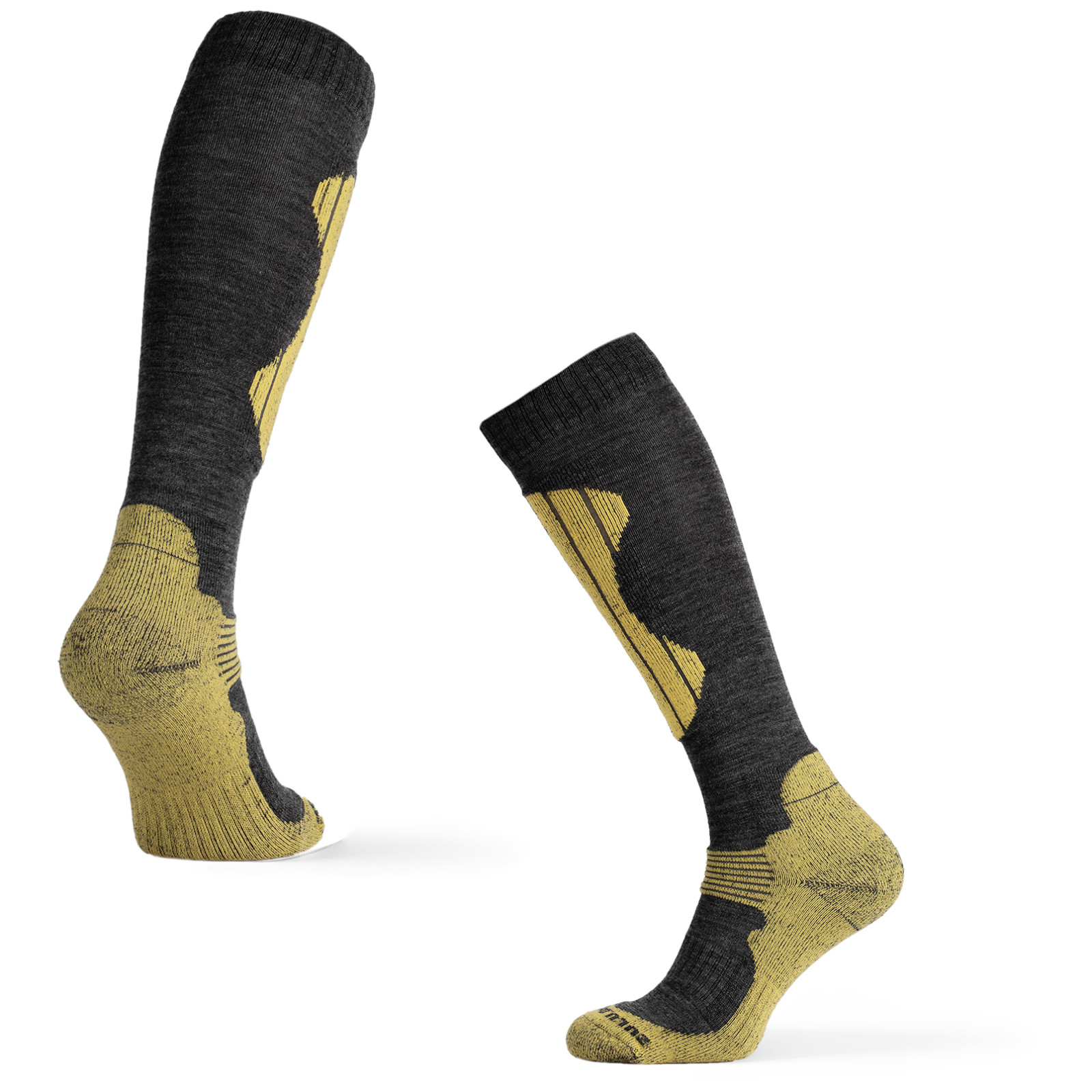 Męskie podkolanówki Zulu Ski Merino Men Rozmiar skarpet: 43-47 / Kolor: szary/żółty