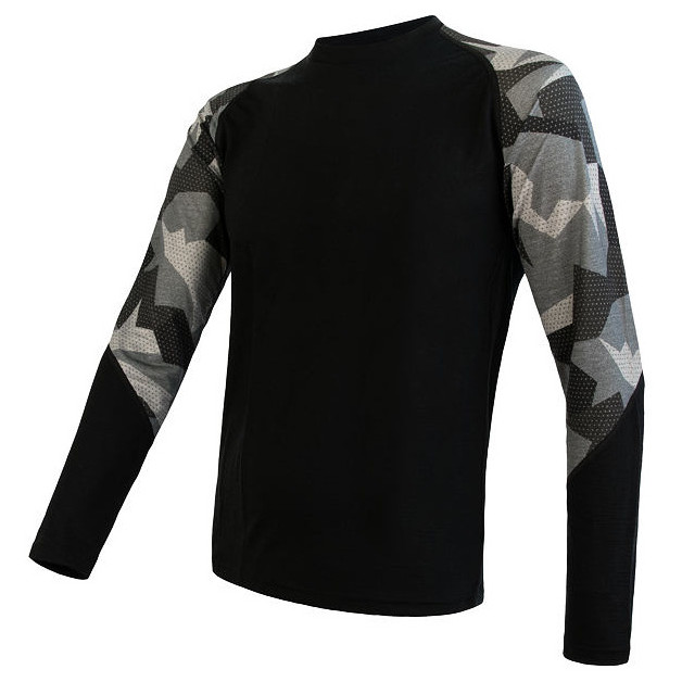 Męska koszulka Sensor Merino Impress dl.r. Rozmiar: XXL / Kolor: czarny
