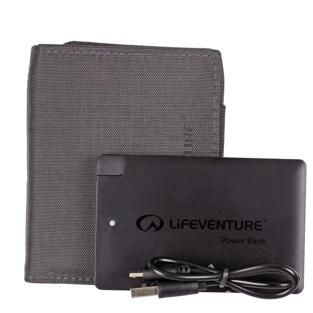 Portfel LifeVenture Rfid Charger Wallet with power Kolor: szary