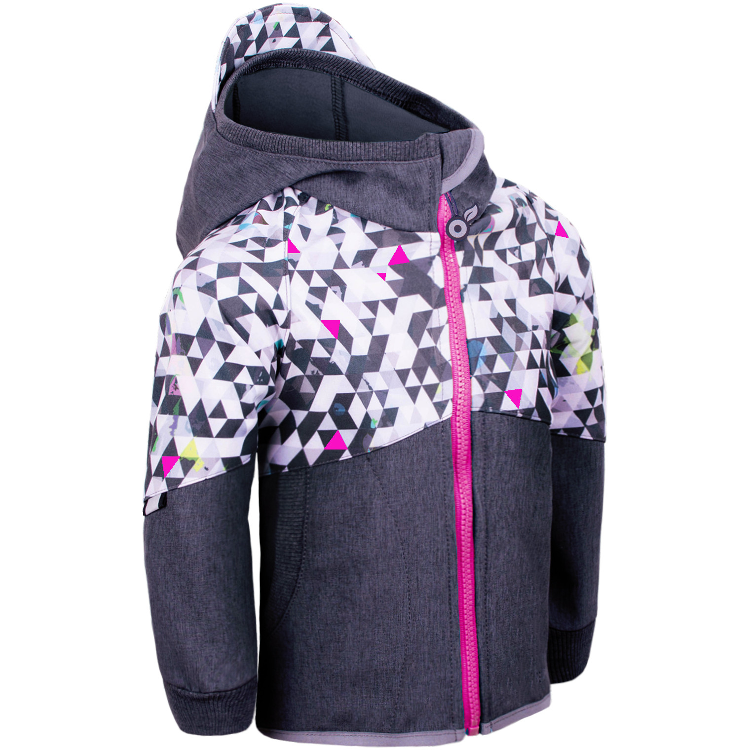 Dziecięca kurtka softshellowa Unuo Fleece Street Rozmiar dziecięcy: 80-86 / Kolor: szary/różówy