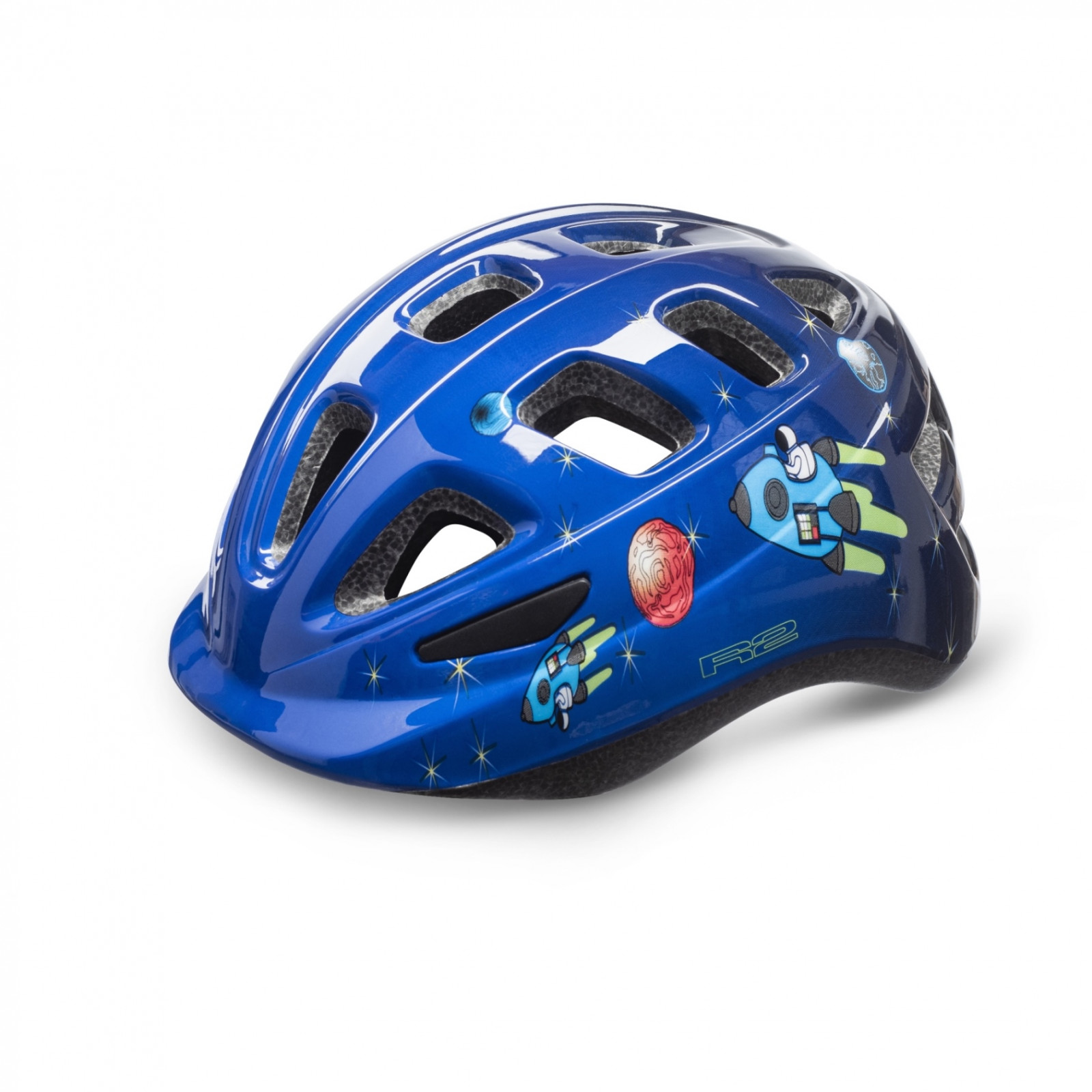 Dziecięcy kask rowerowy R2 Bunny Wielkość kasku: 48-52 cm / Kolor: ciemnoniebieski