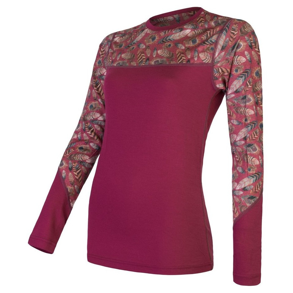Koszulka damska Sensor Merino Impress, dl.rukáv Rozmiar: L / Kolor: różowy