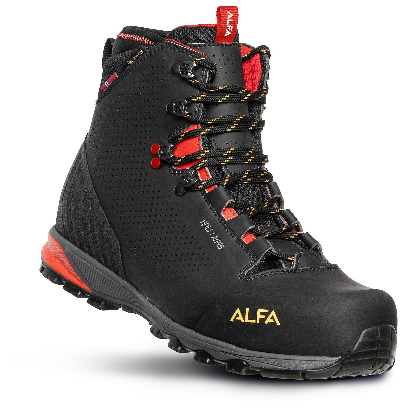 Damskie buty turystyczne Alfa Holt Aps GTX W Rozmiar butów (UE): 42 / Kolor: czarny/czerwony