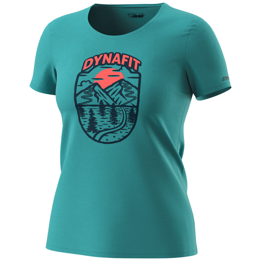 Koszulka damska Dynafit Graphic Co W S/S Tee Rozmiar: L / Kolor: niebieski/pomarańczowy