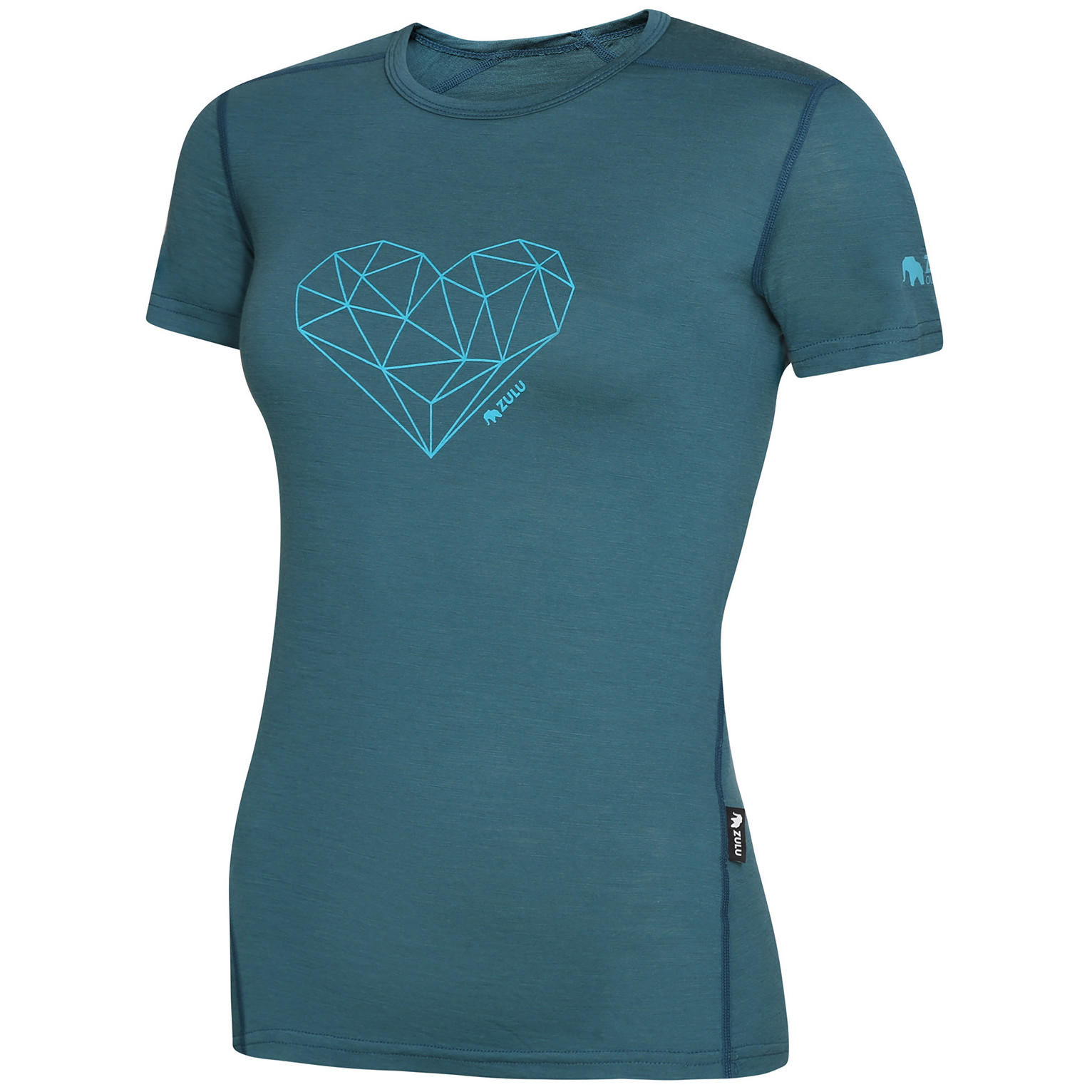 Koszulka damska Zulu Merino 160 Short Heart Rozmiar: XS / Kolor: niebieski