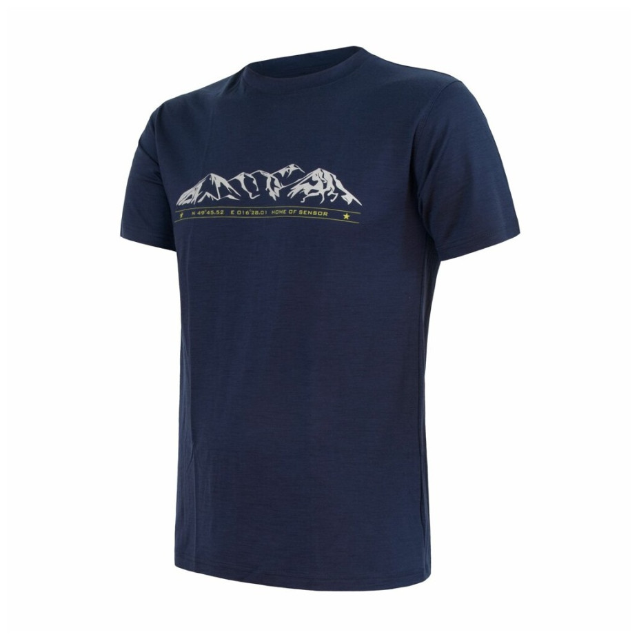 Męska koszulka Sensor Merino Active Pt Mountains Rozmiar: XL / Kolor: niebieski