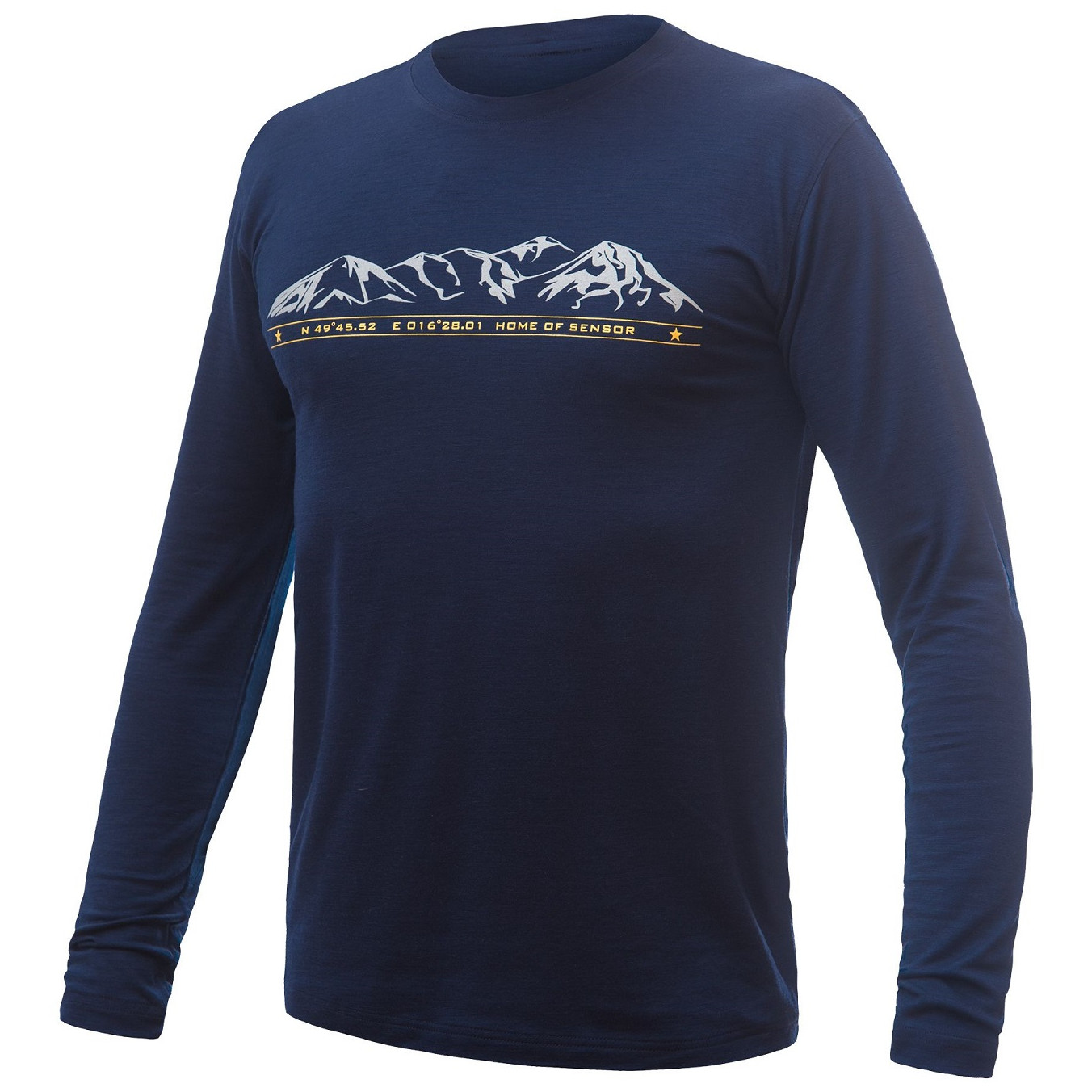 Męska koszulka Sensor Merino Active Pt Mountains dl.rukáv Rozmiar: L / Kolor: ciemnoniebieski