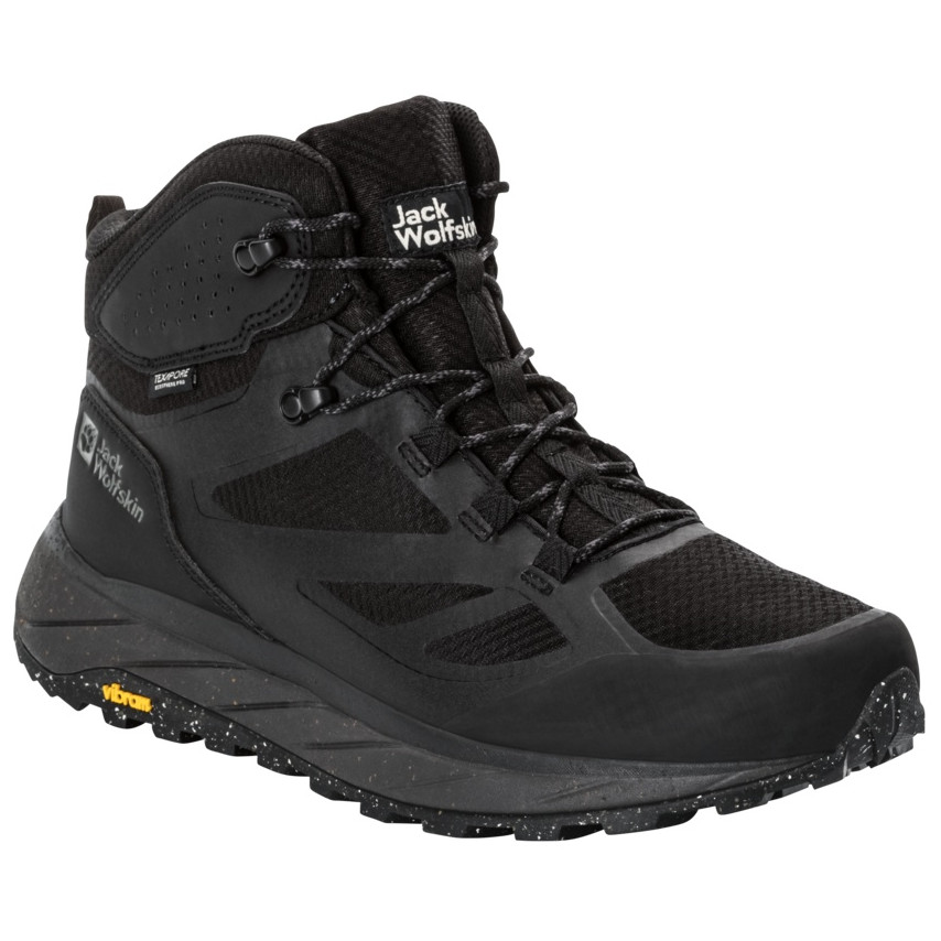 Męskie buty turystyczne Jack Wolfskin Terraventure Texapore Mid M Rozmiar butów (UE): 43 / Kolor: czarny/szary