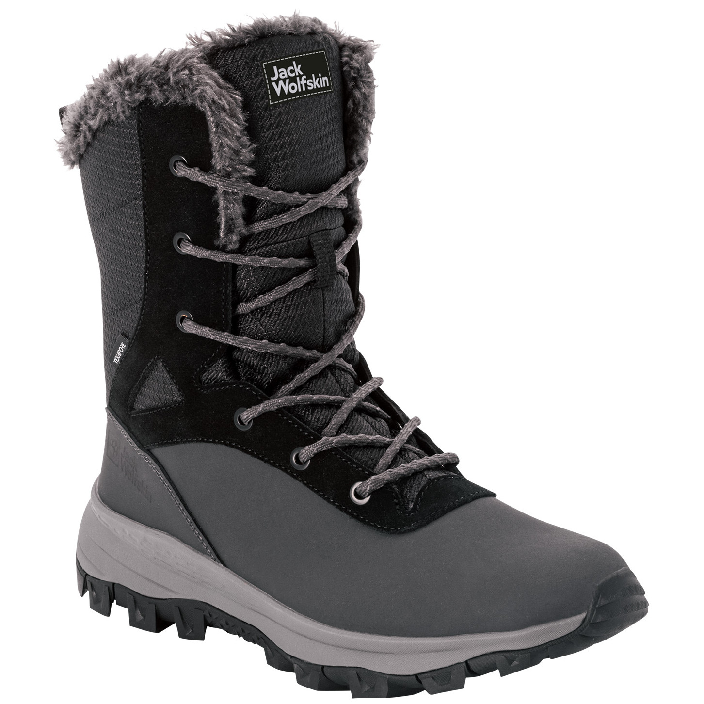 Buty zimowe damskie Jack Wolfskin Everquest Texapore Snow High Rozmiar butów (UE): 38 / Kolor: czarny