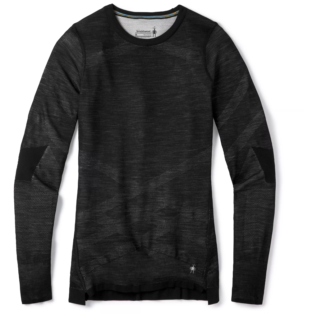 Damska koszulka Smartwool W Intraknit Thermal Merino Bl Crew Rozmiar: S / Kolor: czarny/biały