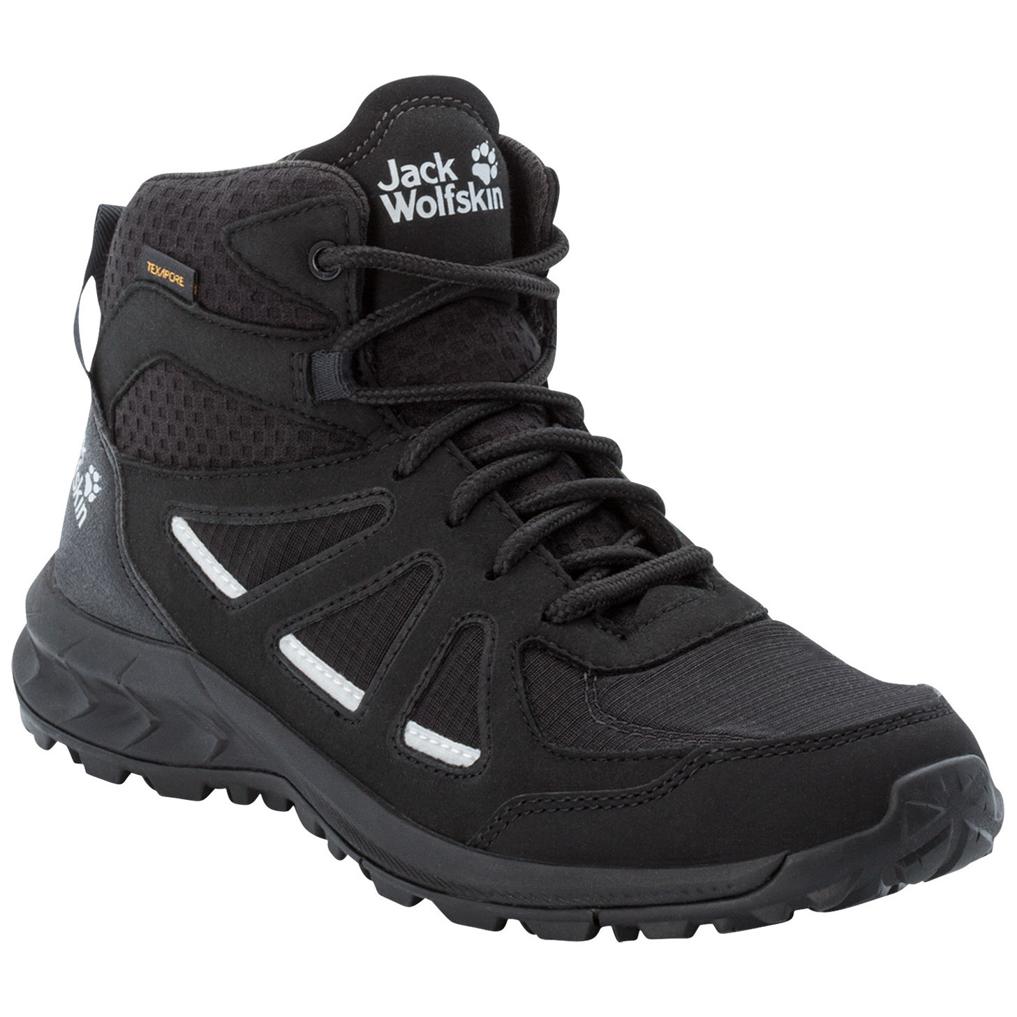 Buty męskie Jack Wolfskin Woodland 2 Texapore Mid M Rozmiar butów (UE): 46 / Kolor: czarny