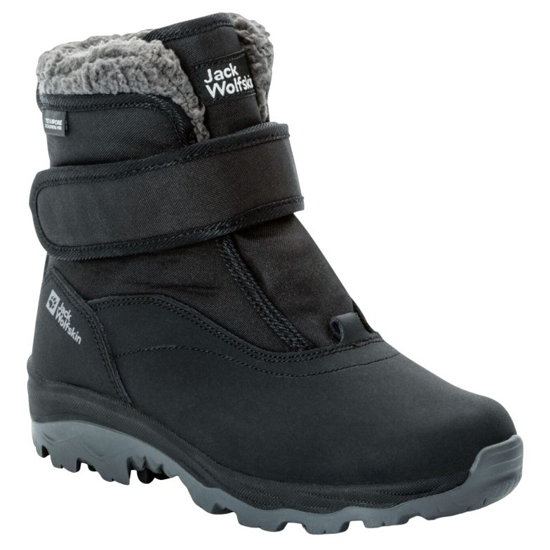 Dziecięce buty zimowe Jack Wolfskin Vojo Shell Texapore Mid Vc K Rozmiar butów (UE): 38 / Kolor: czarny