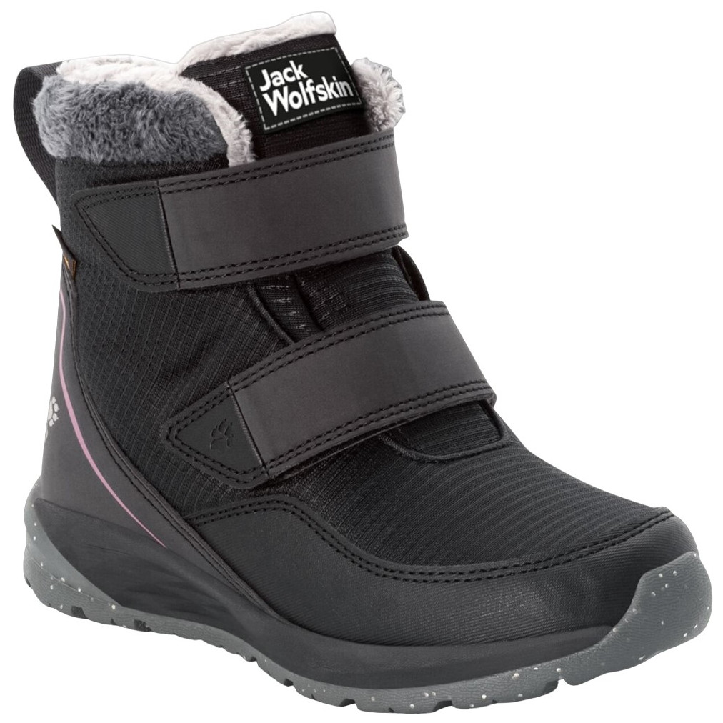 Buty dziecięce Jack Wolfskin Polar Wolf Texapore Mid Vc K Rozmiar butów (UE): 39 / Kolor: czarny/różówy