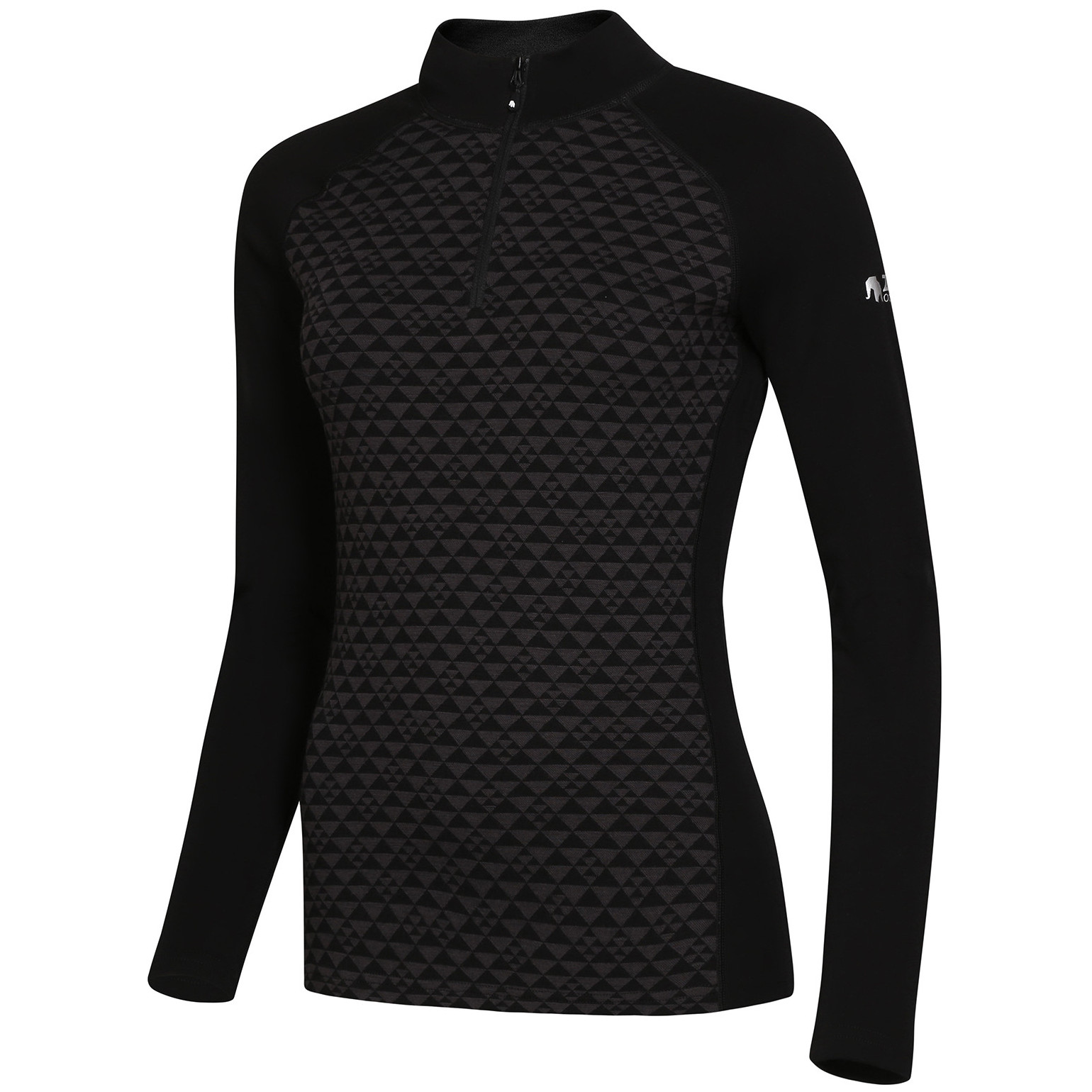 Damska koszulka Zulu Merino 240 Zip Long Rozmiar: L / Kolor: czarny