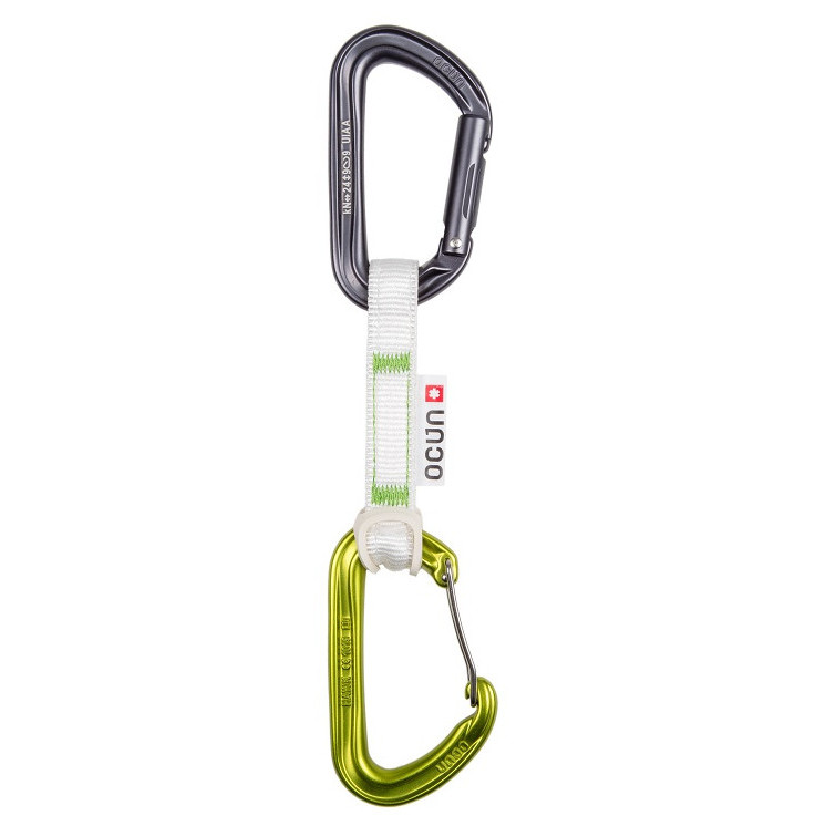 Zestaw ekspresów Ocún HAWK QD COMBI BIO-DYN-RING 15 mm 10 cm 6-pack Kolor: jasnozielony