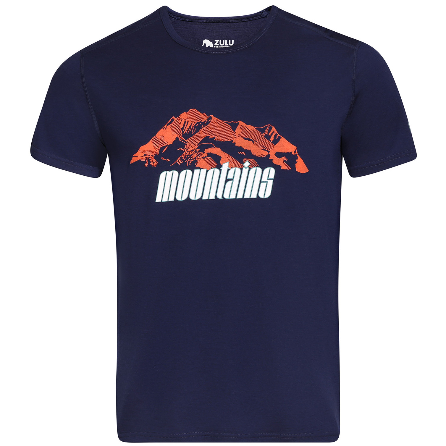 Koszulka męska Zulu Merino Mountains 160 Short Comfy Rozmiar: XXL / Kolor: niebieski
