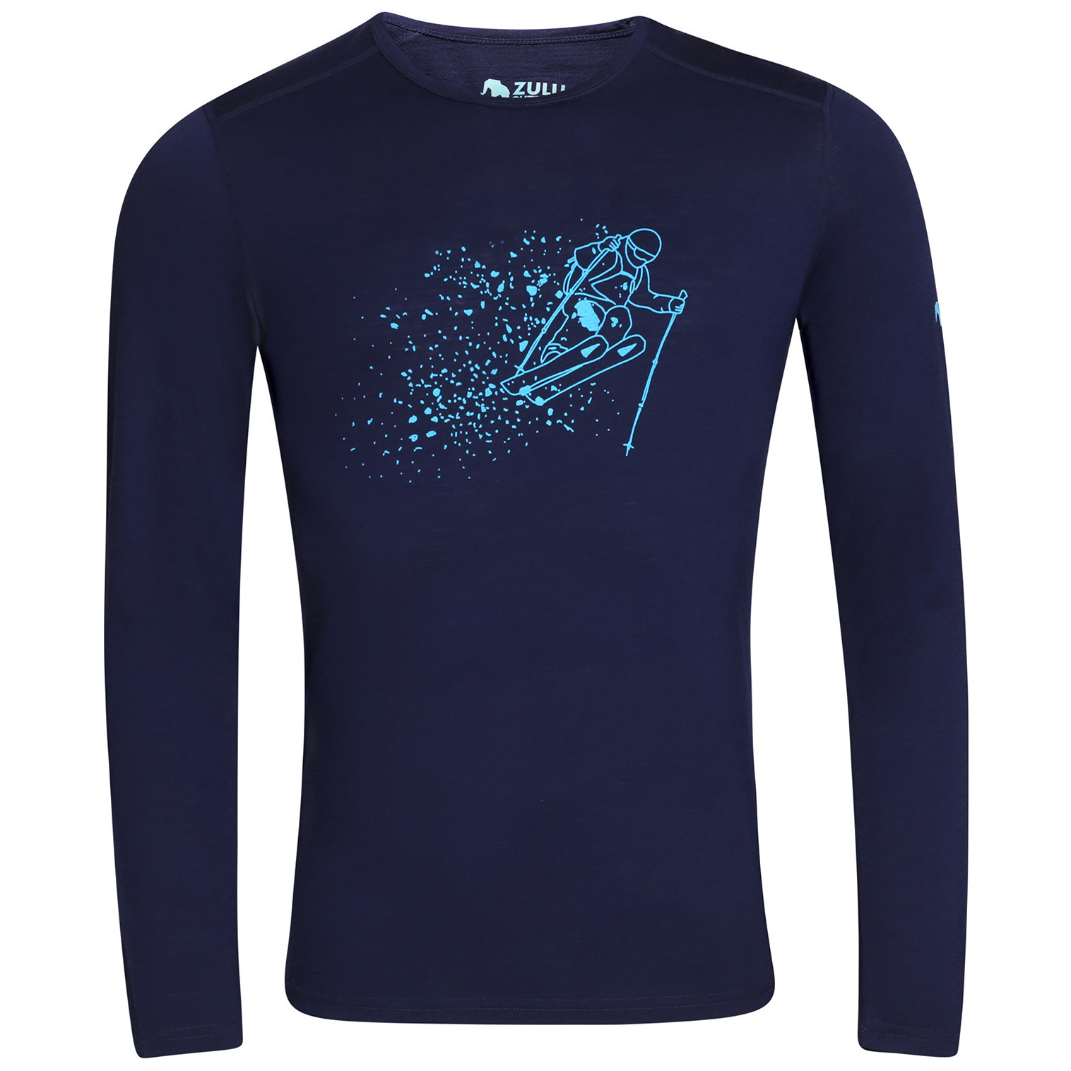 Koszulka męska Zulu Merino Skier 160 Long Rozmiar: XL / Kolor: niebieski
