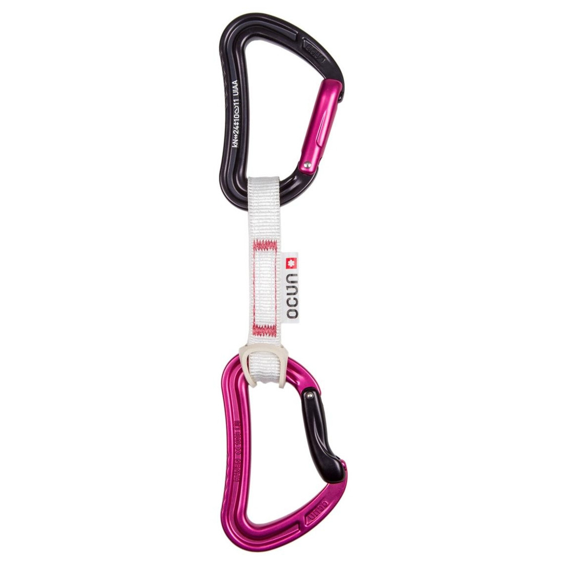 Zestaw ekspresów Ocún Raven QD BIO-DYN-RING 15 mm 10 cm 6-pack Kolor: różowy