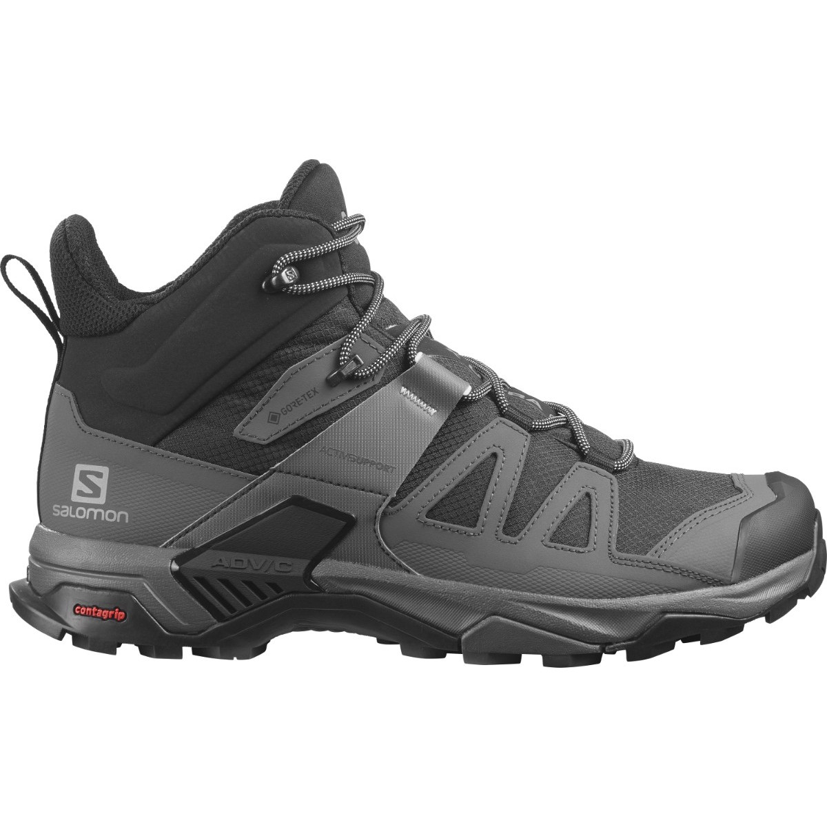 Męskie buty turystyczne Salomon X Ultra 4 Mid Wide Gtx Rozmiar butów (UE): 43 1/3 / Kolor: czarny/szary