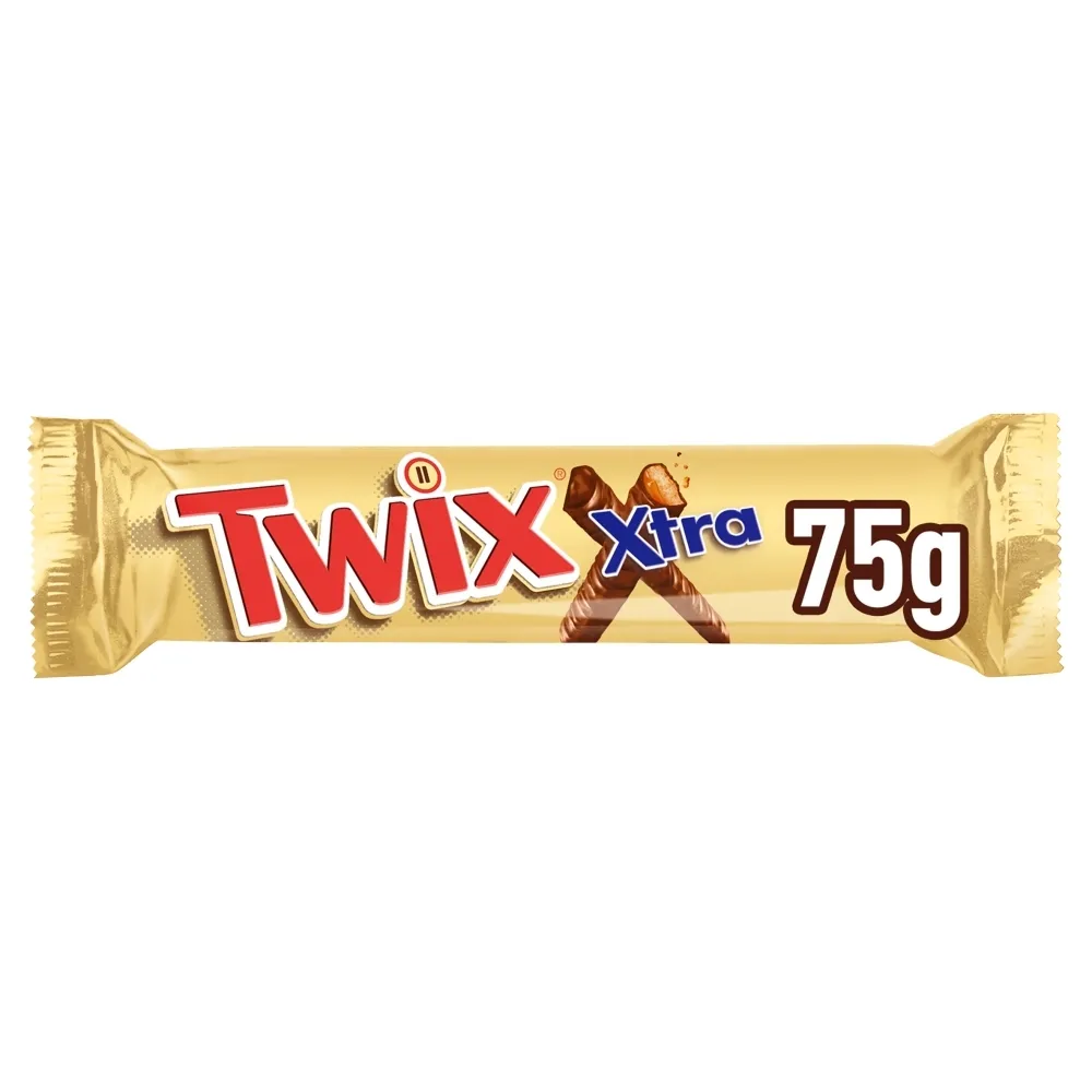 Twix Xtra Baton z ciastkami i karmelem oblany czekoladą 75 g (2 x 37,5 g)