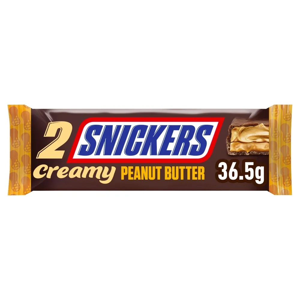 Snickers Creamy Peanut Butter Baton z nadzieniem masła orzechowego 36,5 g (2 x 18,25 g)