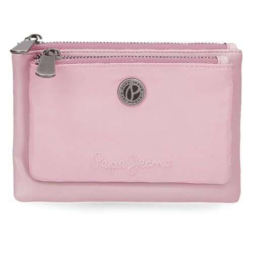 Pepe Jeans Corin Torebka Neceser Różowy 17x9x2 cms Poliester i PU by Joumma Bags, Różowy, Talla única, Portfel potrzebny