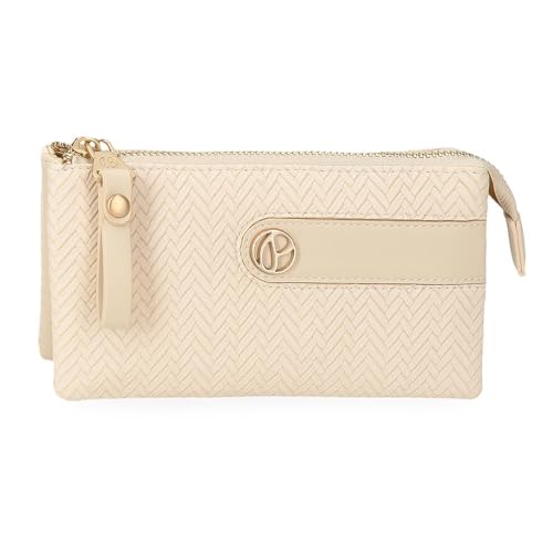 Pepe Jeans Sprig Portfel Trzy przegródki Beżowy 17,5x9,5x2 cms Skóra syntetyczna by Joumma Bags, Beis, Talla única, Portfel Trzy przegródki