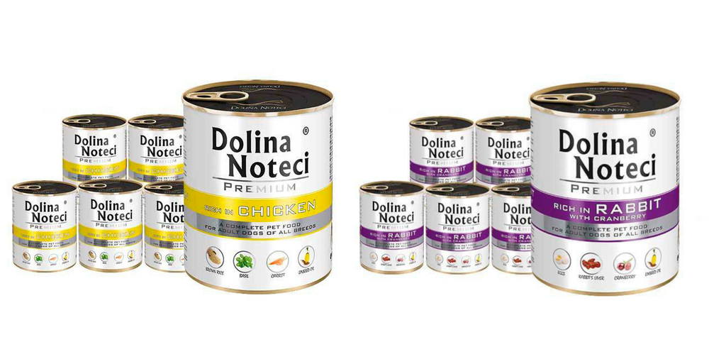 Dolina Noteci PREMIUM bogata w kurczaka i królika z żurawiną 24x800g