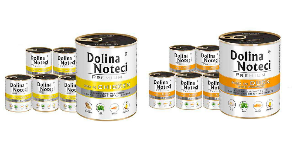 Dolina Noteci PREMIUM bogata w kurczaka i kaczkę z dynią 24x800g