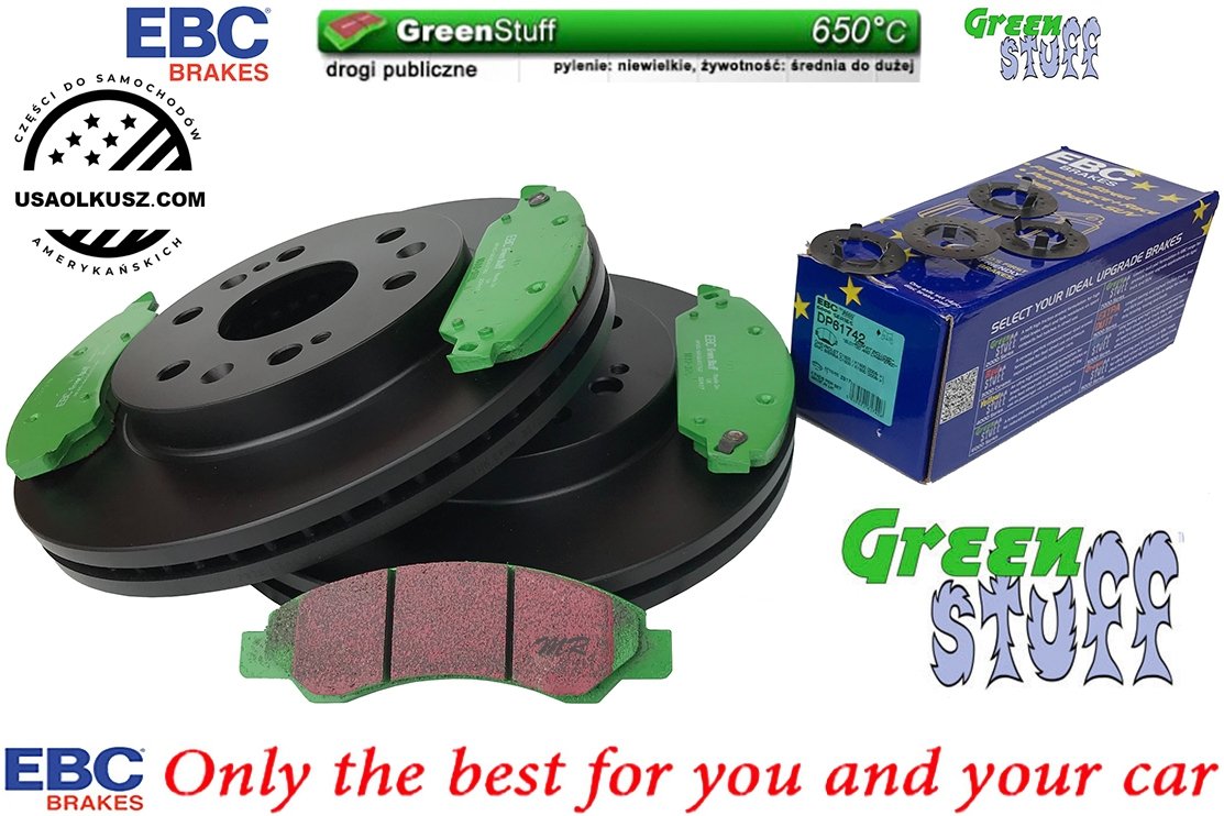Przednie klocki GreenStuff + tarcze hamulcowe 330mm EBC seria PREMIUM Chevrolet Tahoe 2007-2008