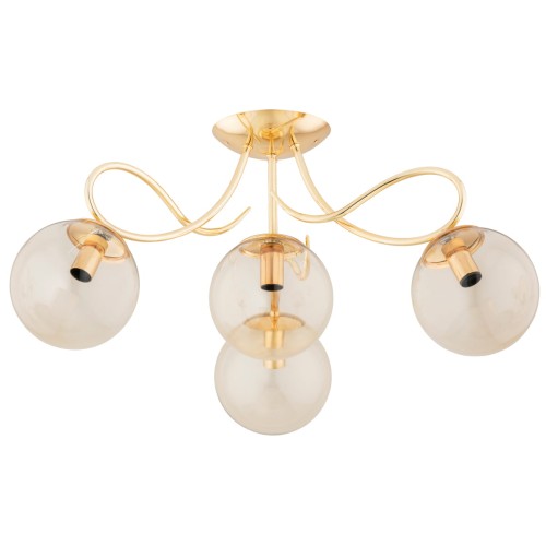 Oxa lampa sufitowa 4xE14 złota 63213