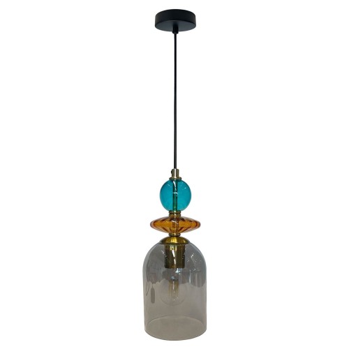 Tropea lampa wisząca 1xE27 czarna/dymiony LP-2004/1P M SM