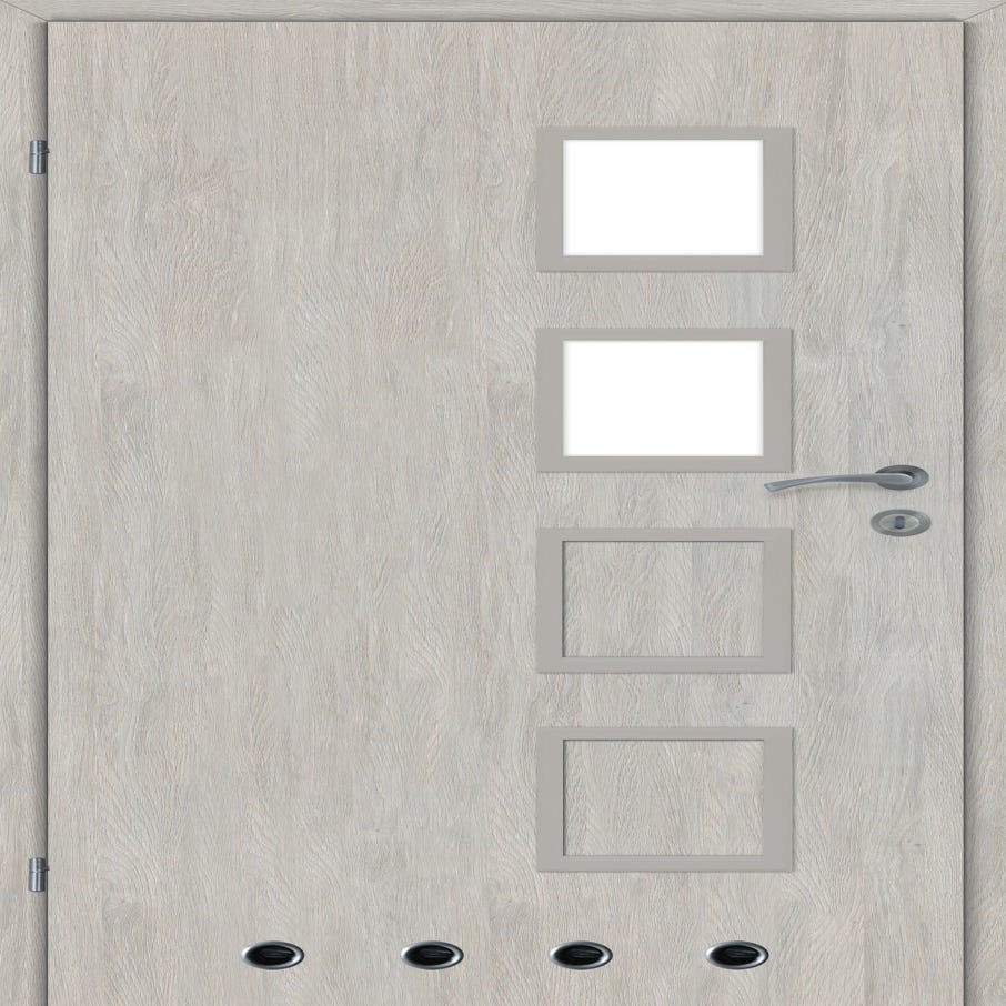 Drzwi wewnętrzne z tulejami wentylacyjnymi Prato dąb szary 70 lewe Artens 5905996604391