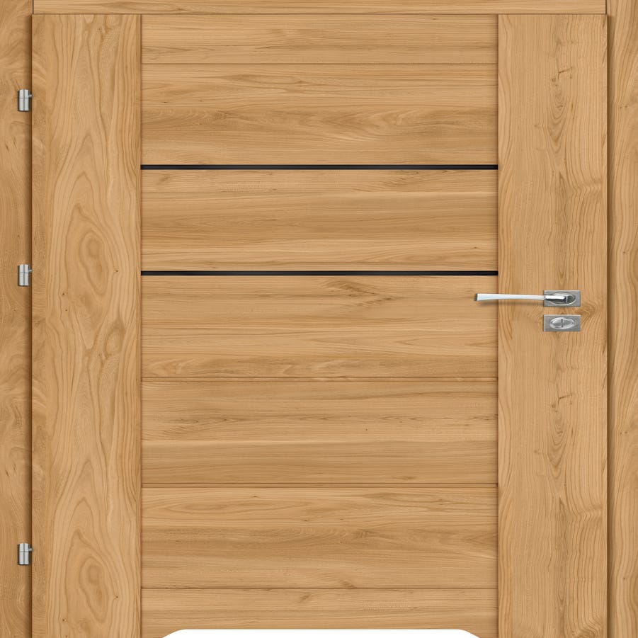 Drzwi wewnętrzne z podcięciem wentylacyjnym Vinci Nero dąb burgund 70 lewe Artens 5905996605091