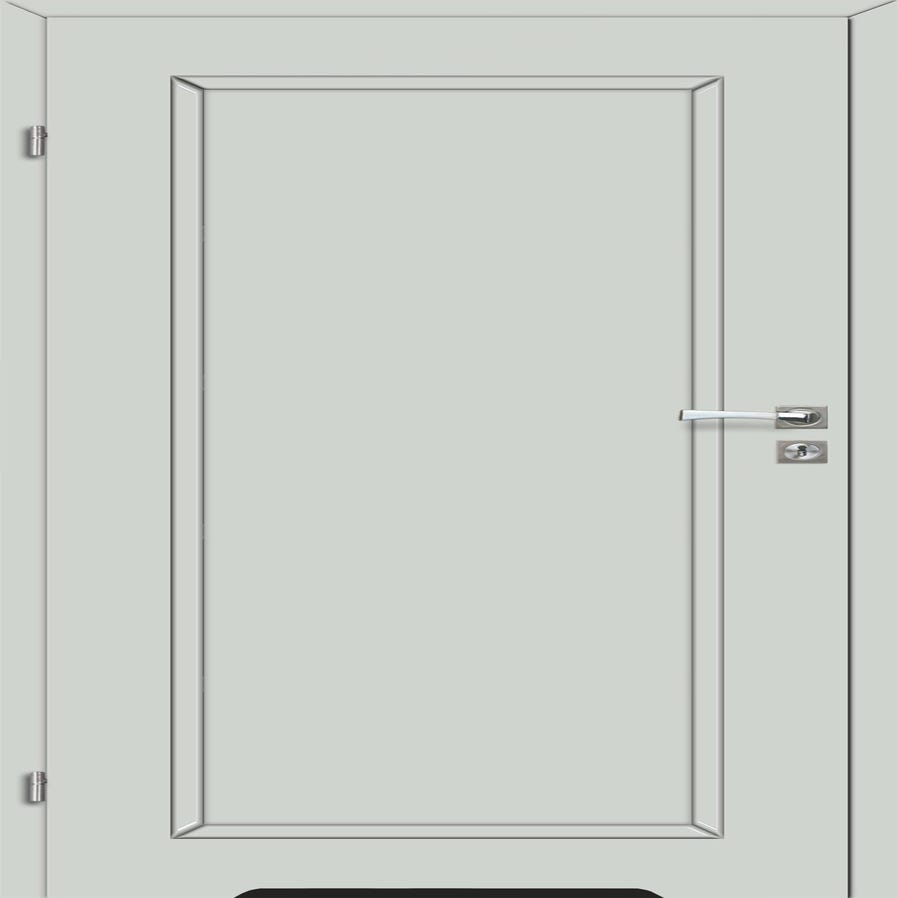 Drzwi wewnętrzne pełne z podcięciem wentylacyjnym Grappa Grau PP 70 lewe Voster 5905996603899