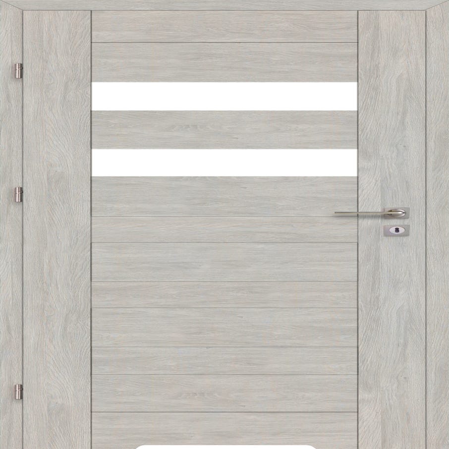 Drzwi wewnętrzne z podcięciem wentylacyjnym Bari dąb szary 80 lewe Artens 5905996604919