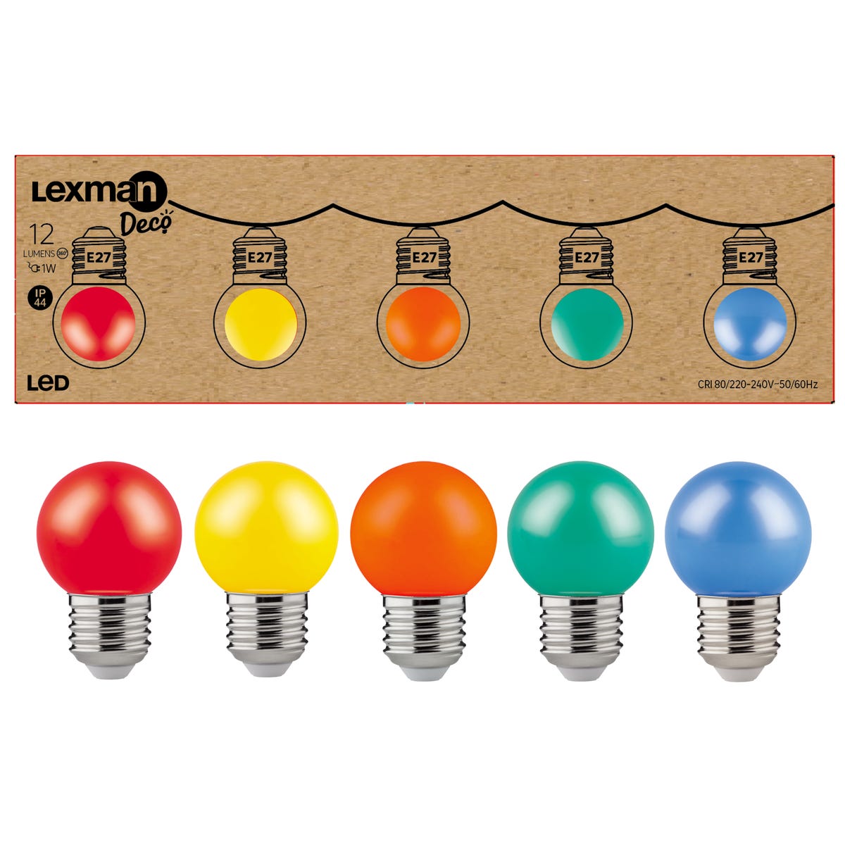 Żarówka LED 5 szt. E27 1 W IP44 Lexman