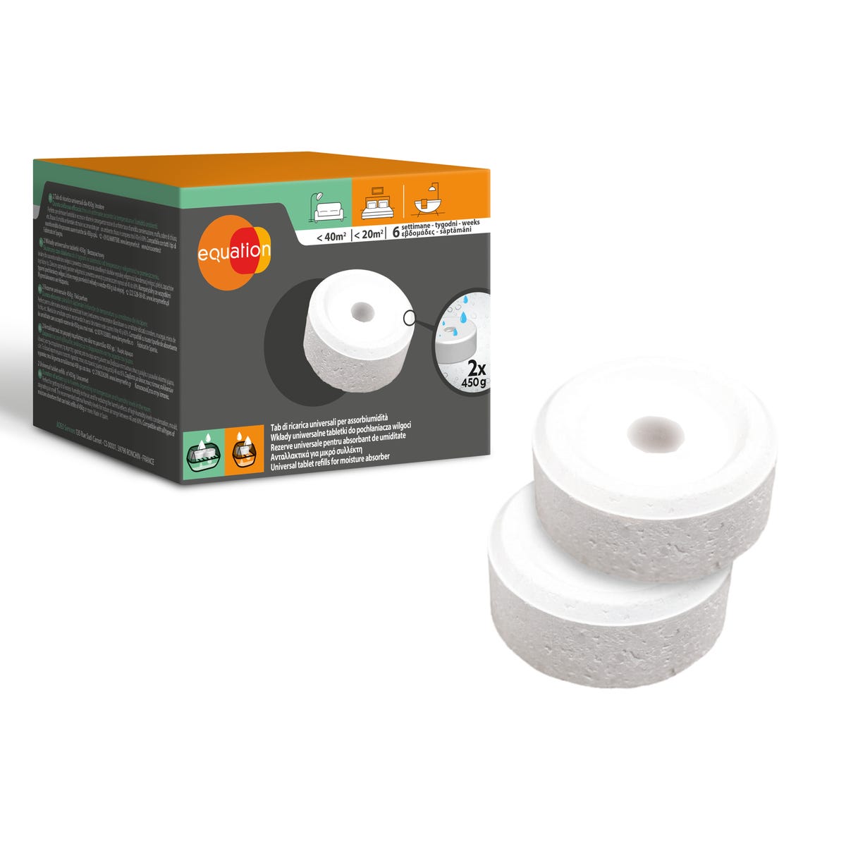Wkład do pochłaniacza wilgoci neutralny 2 x 450 gr Equation