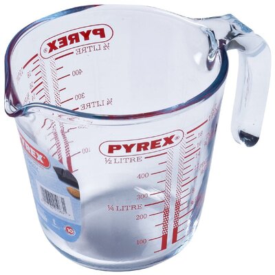 PYREX Poręczna Mała Miarka Kuchenna Szklana 0,5l Pyrex Poręczna Mała Miarka Kuchenna Szklana 0,5l Pyrex