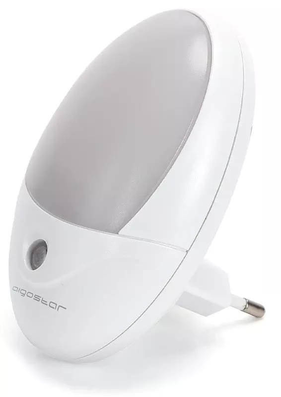 Lampka nocna LED wtykana do gniazdka z czujnikiem dnia/nocy o mocy 1W