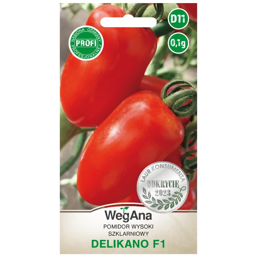 Pomidor wysoki szklarniowy Delikano F1 nasiona 0,1g nasiona - WegAna