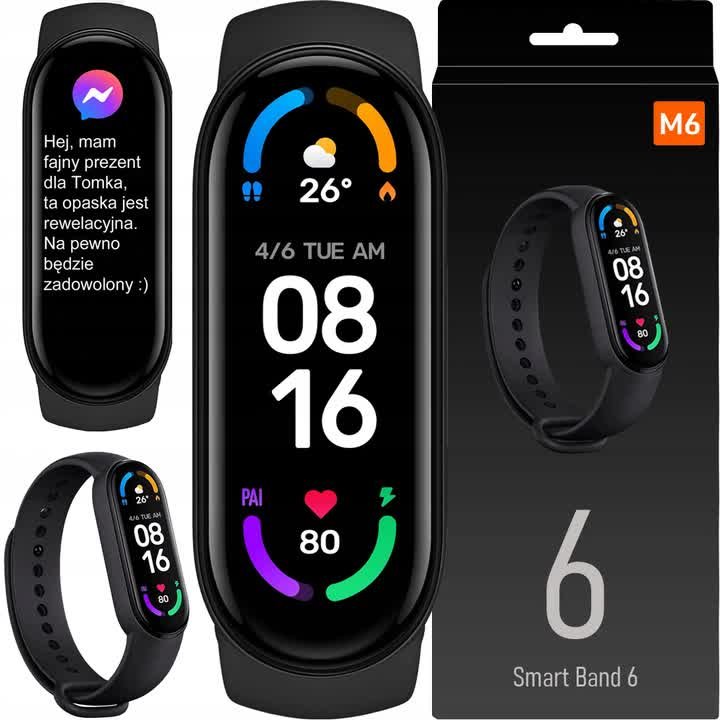 Smartwatch smartband opaska sportowa zegarek m6