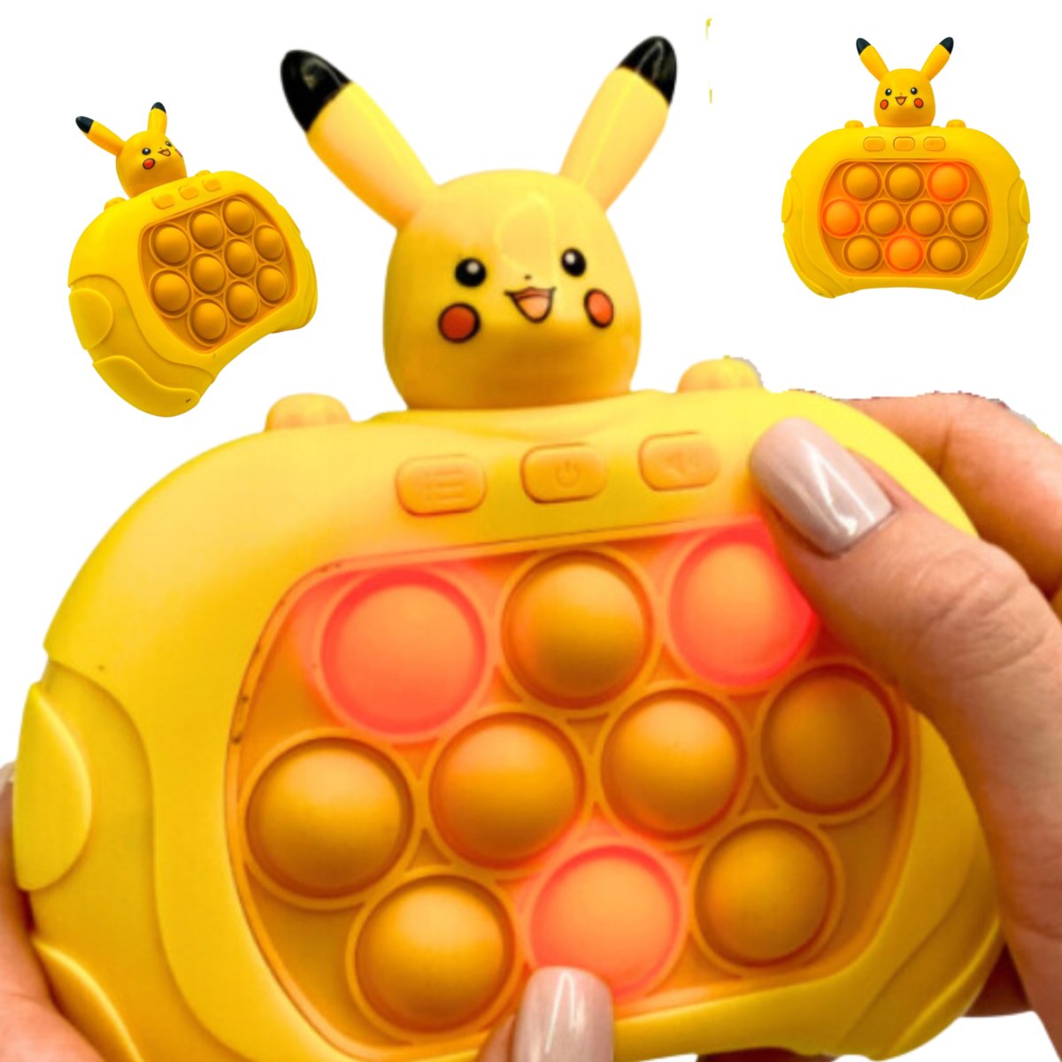 Konsola POP IT PIKACHU POKEMON GRA ELEKTRONICZNA ANTYSTRESOWA 200 poziomów