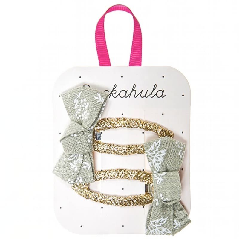 Rockahula Kids - 2 spinki do włosów Floral Sprig Twisty Bow